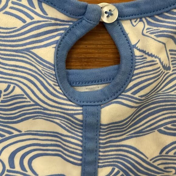 The Beaufort Bonnet Company TBBC Girls Dress Blue Wave Seagull Print Size 6 - Picture 5 of 10